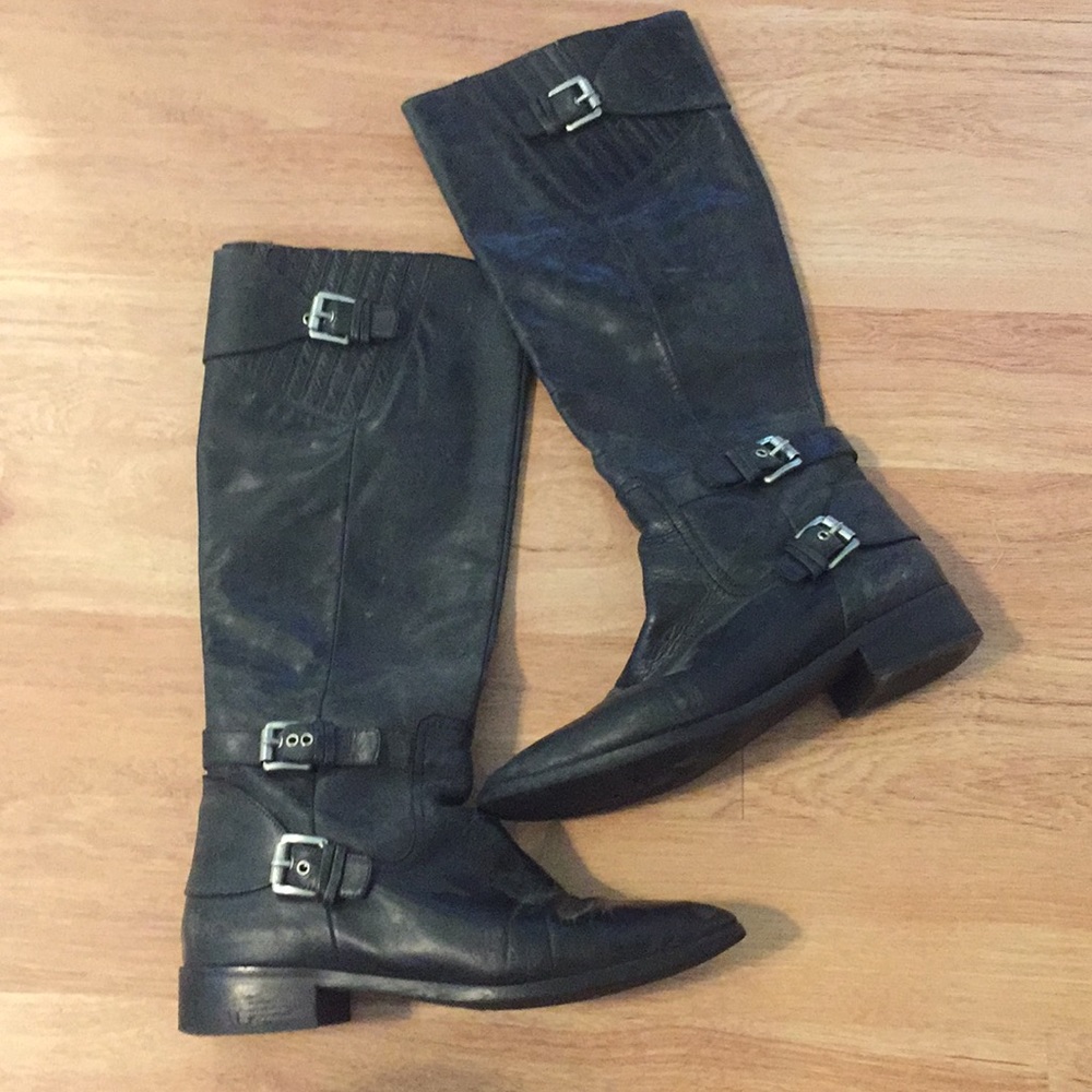 Michael Kors Distressed Riding Boots